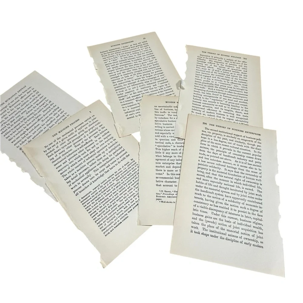 Authentic Vintage Paper Ephemera Book Page Lot